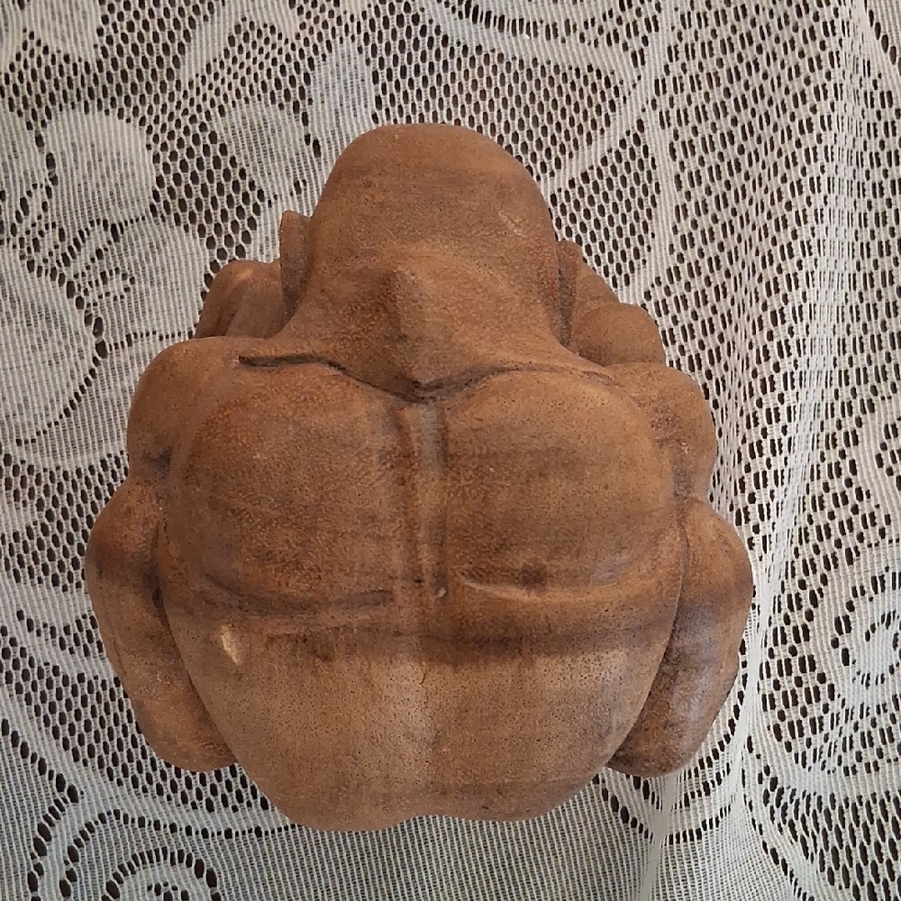 Vintage Carved Teak Weeping Buddha - Picture 5 of 7